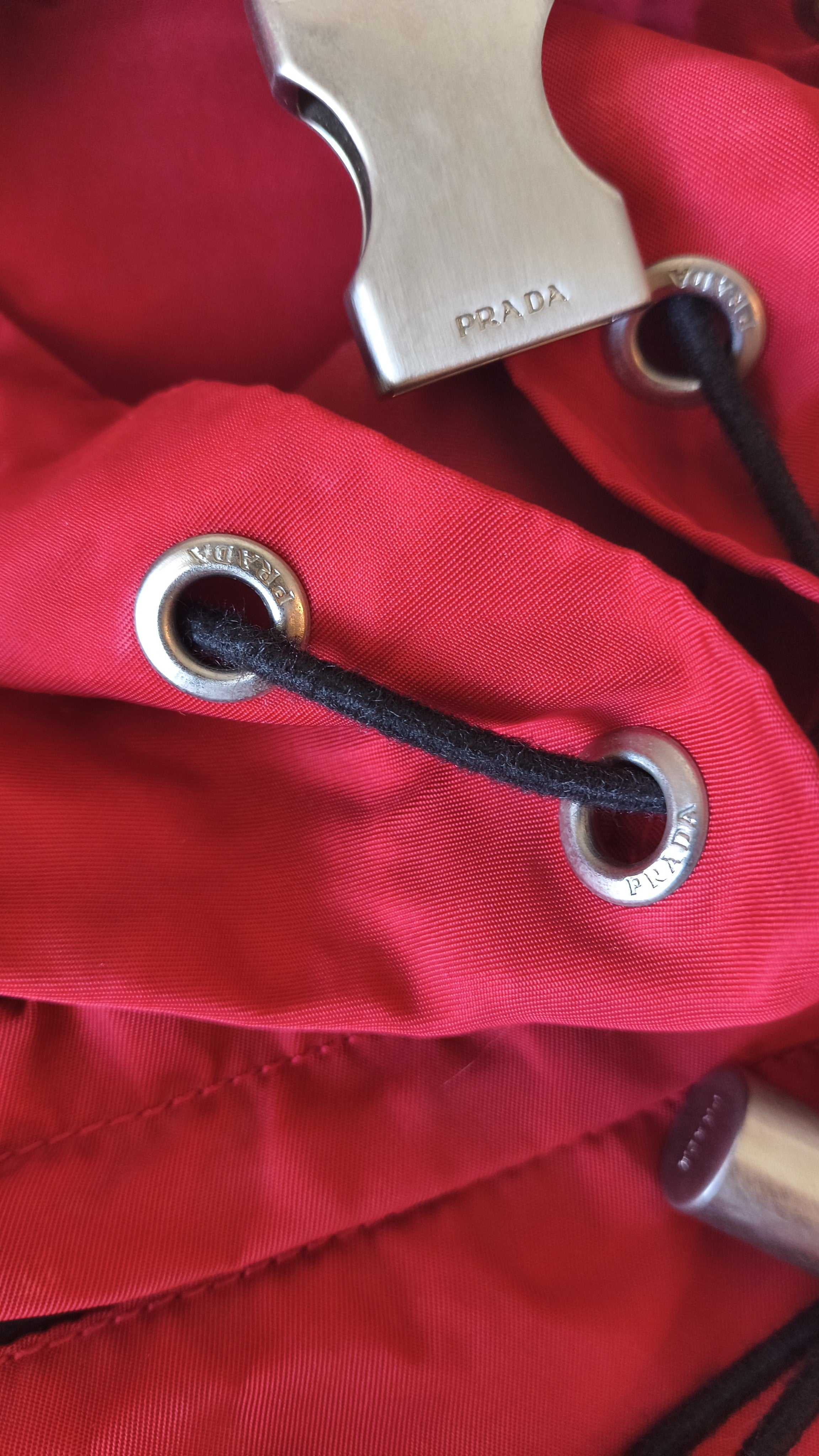 Prada Nylon Utility Backpack- Red