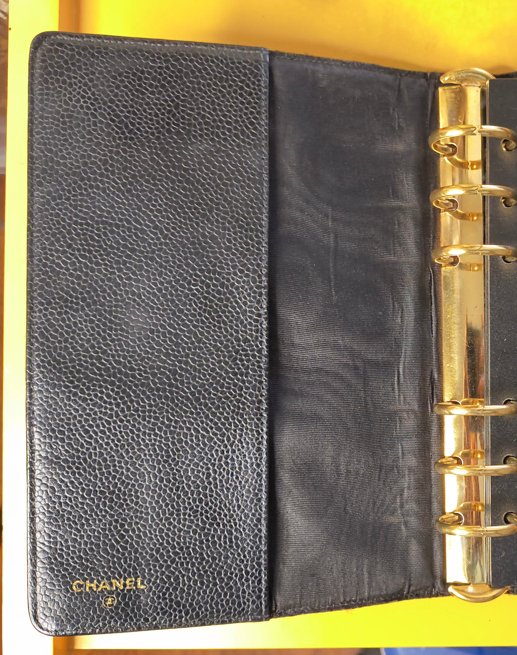 CHANEL CC Medium Agenda Planner – Black Caviar Leather | Gold Hardware
