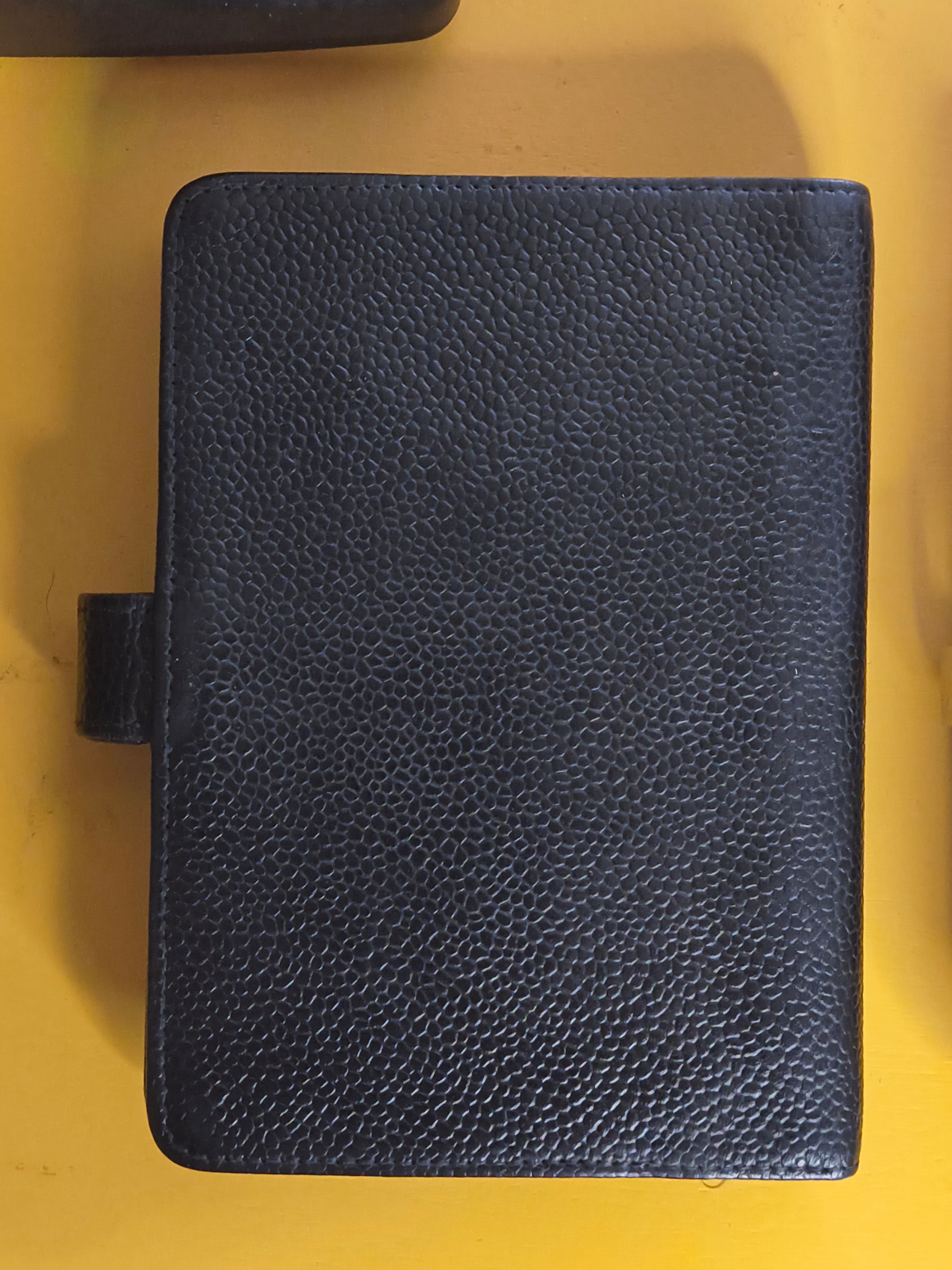 CHANEL CC Medium Agenda Planner – Black Caviar Leather | Gold Hardware