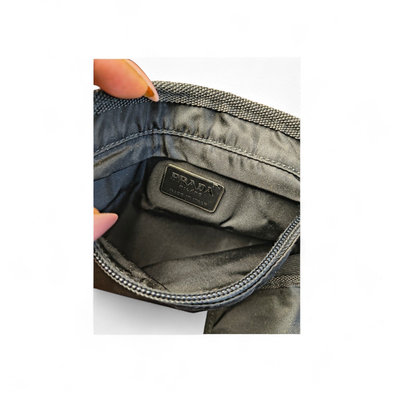 Prada Tessuto Travel Nylon Belt Bag— Black Utility Waist Pack