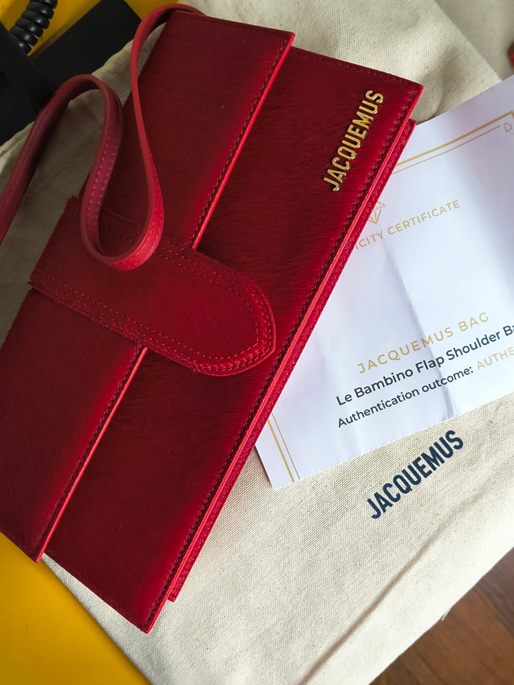 Jacquemus Le Bambino Pony Hair- Red