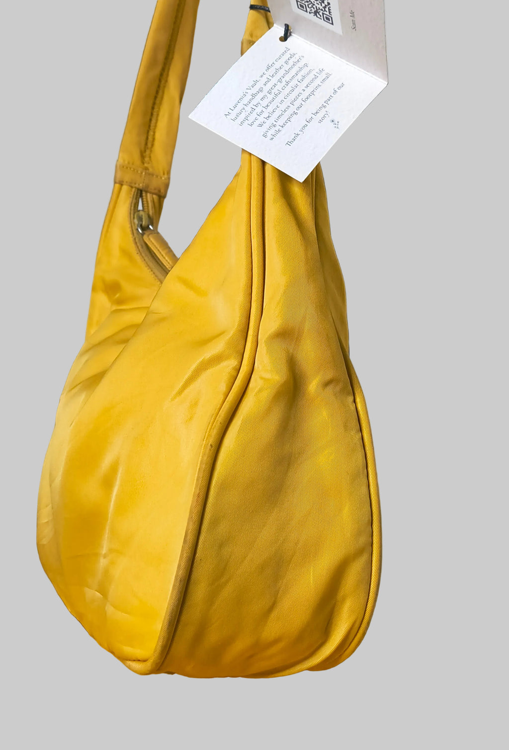 Prada Tessuto Nylon Hobo Bag- Yellow Y2K Shoulder Bag