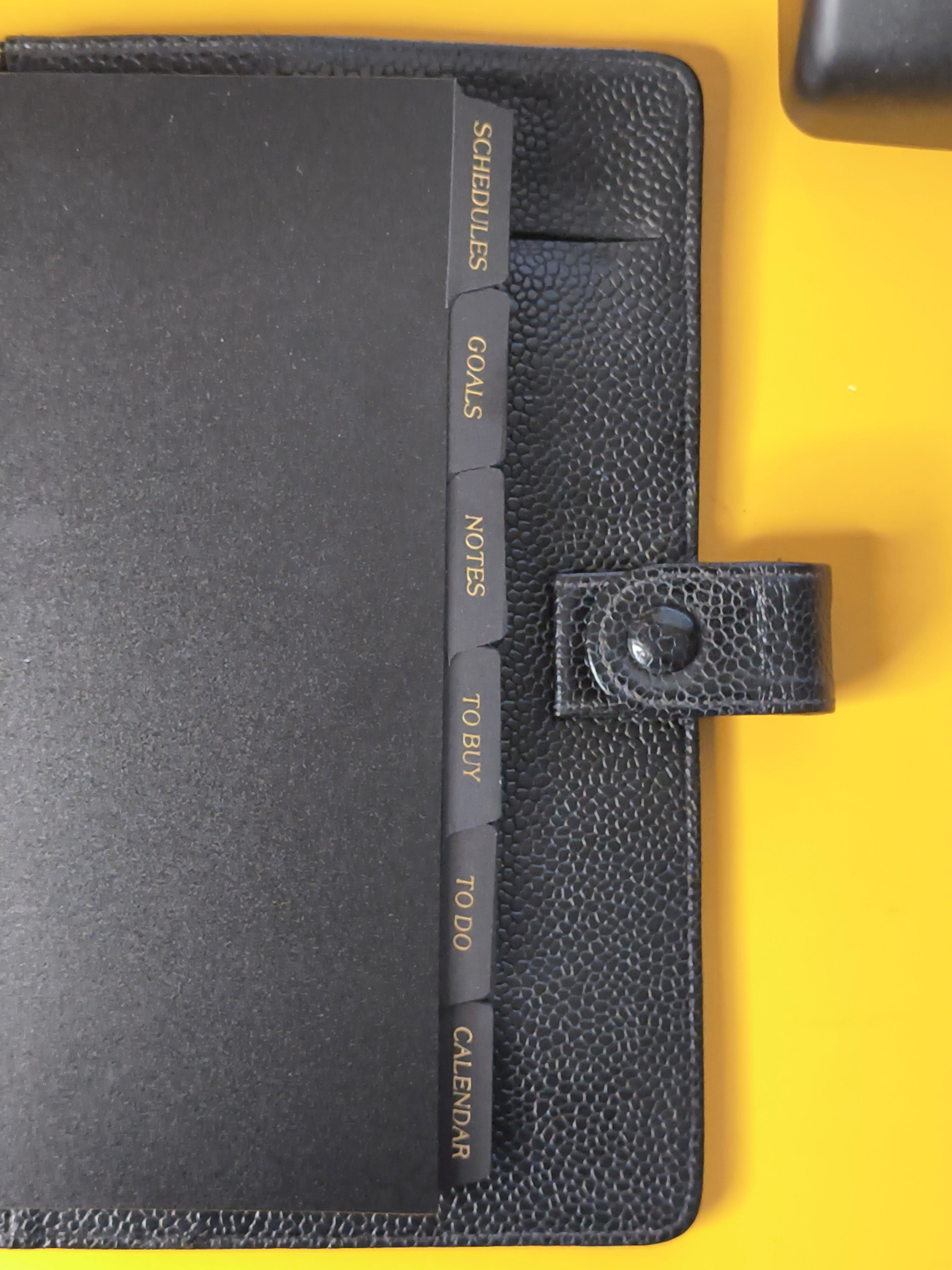 CHANEL CC Medium Agenda Planner – Black Caviar Leather | Gold Hardware