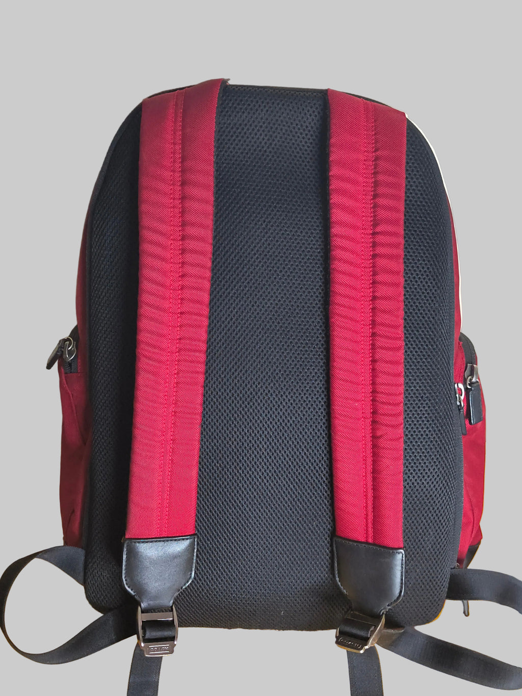 COACH Red Nylon Utility Backpack – Leather Trim | Unisex