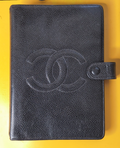 CHANEL CC Medium Agenda Planner – Black Caviar Leather | Gold Hardware