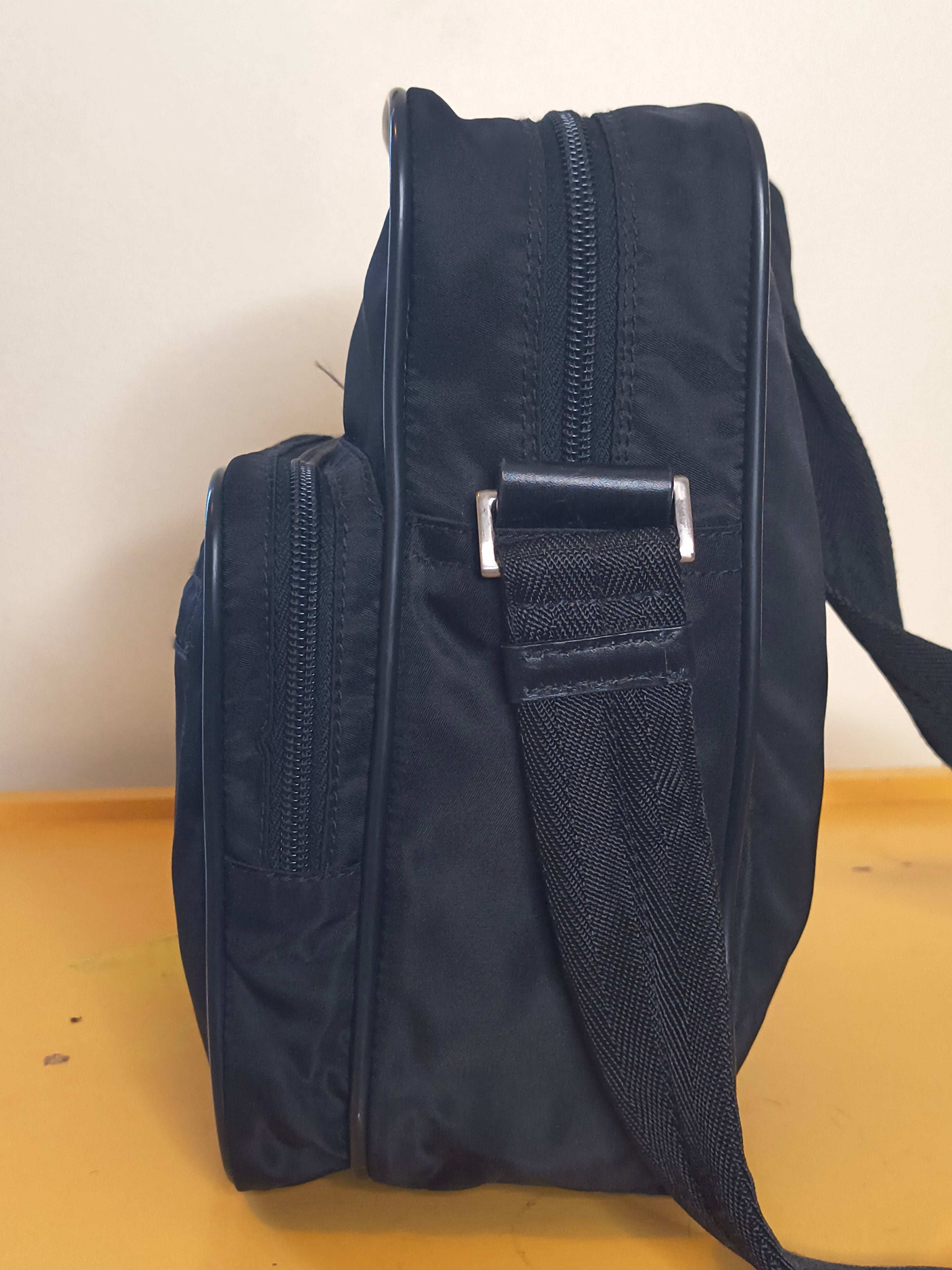 Prada Tessuto Nylon Crossbody Messenger Bag – Black