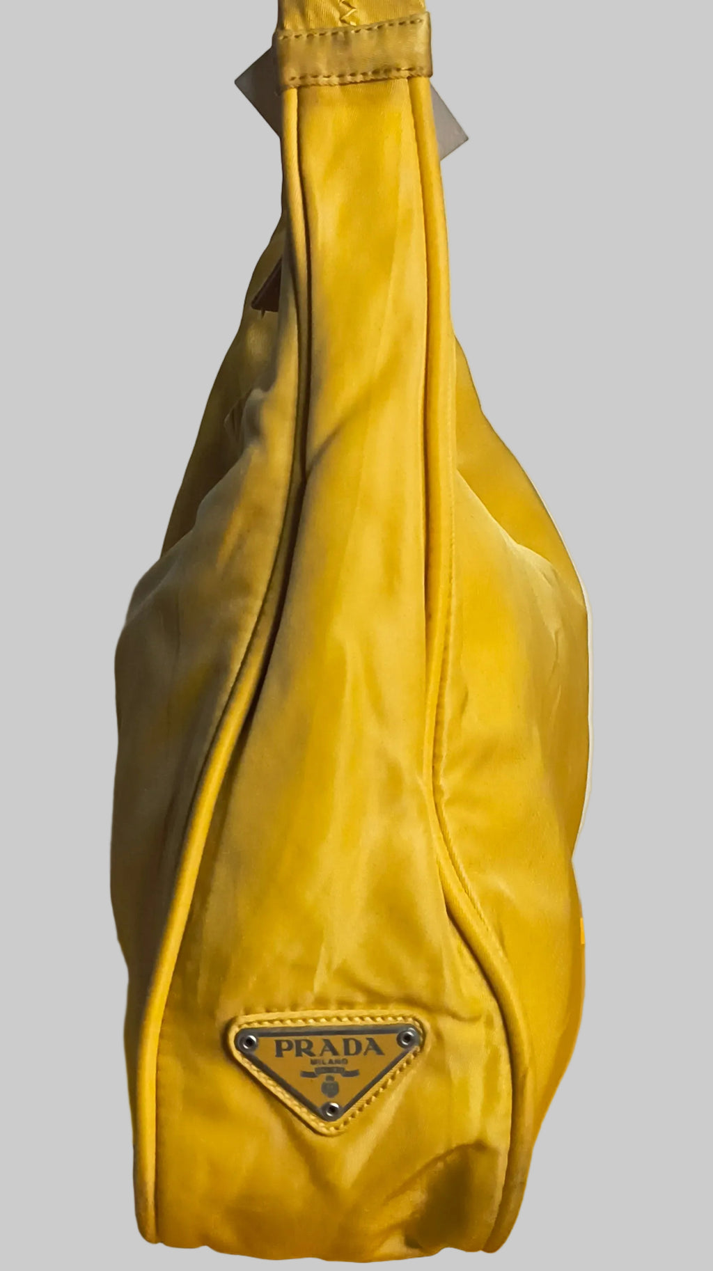 Prada Tessuto Nylon Hobo Bag- Yellow Y2K Shoulder Bag