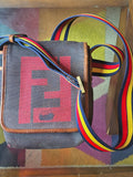 Fendi Zucca Canvas Crossbody Bag— Vintage FF Logo Messenger