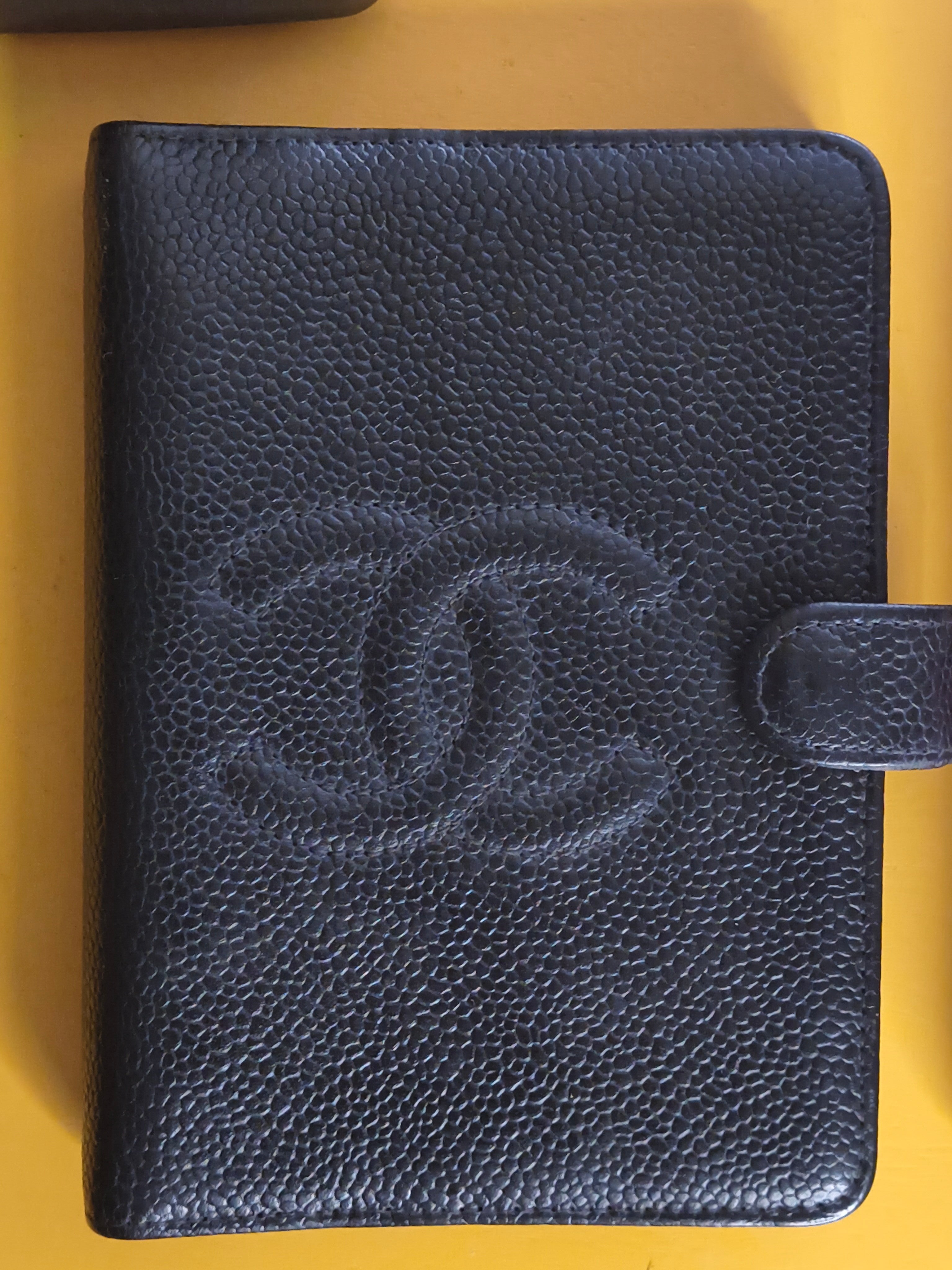 Chanel Caviar CC Personal Agenda Cover- Black