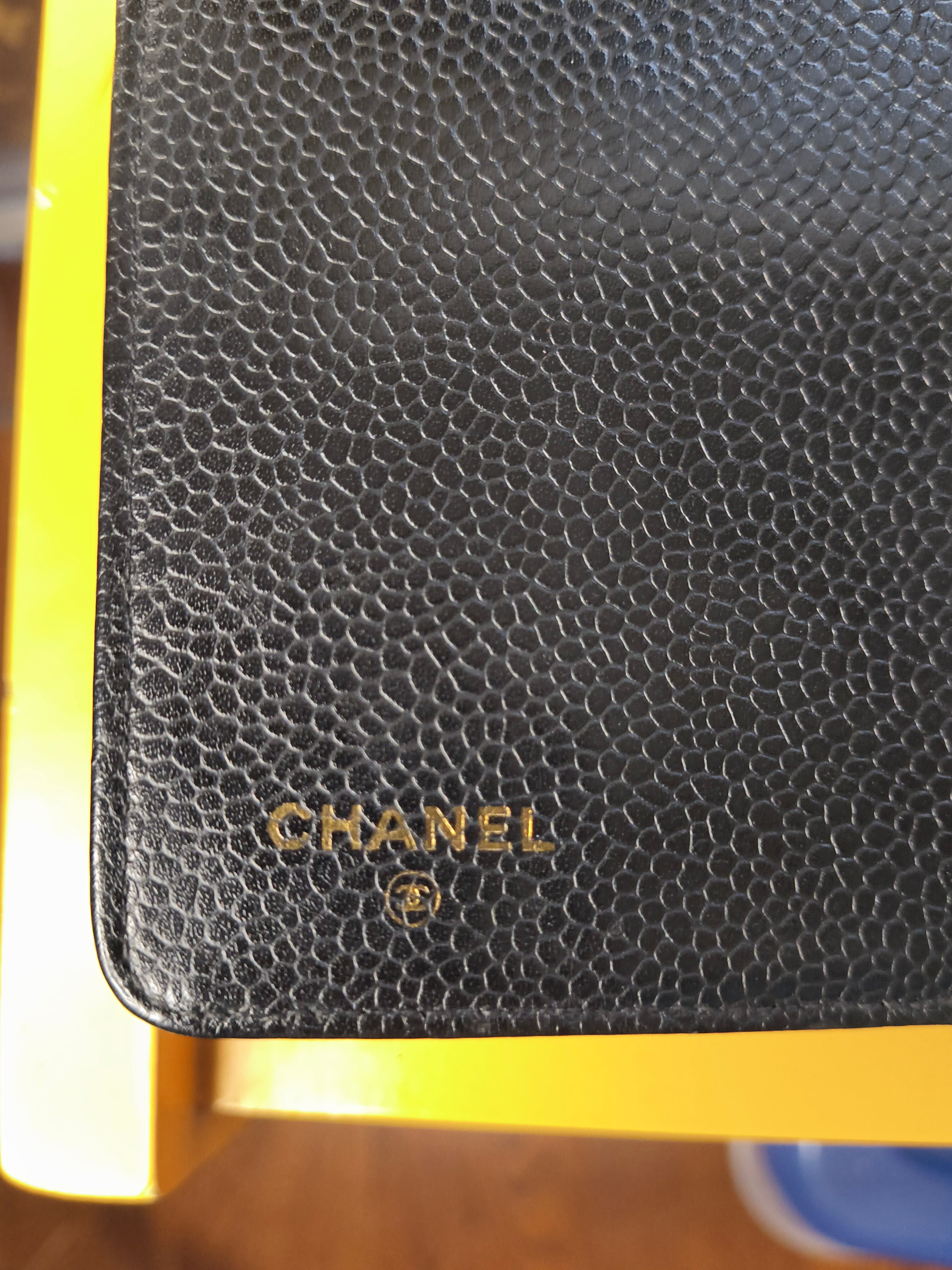 CHANEL CC Medium Agenda Planner – Black Caviar Leather | Gold Hardware