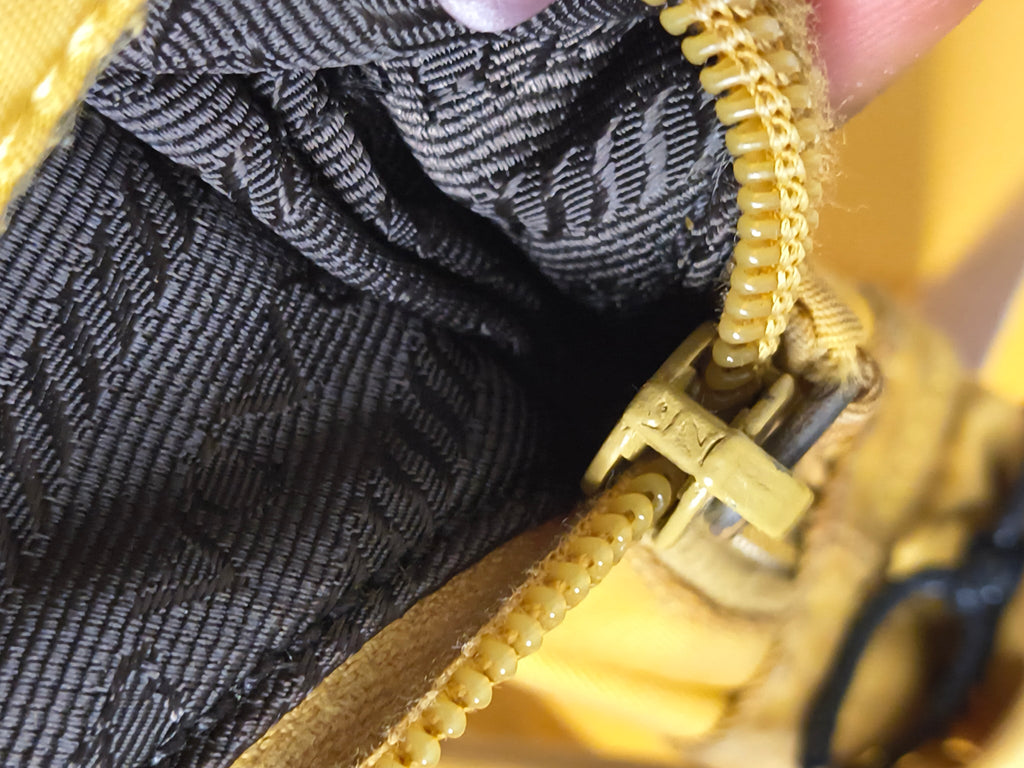 Prada Tessuto Nylon Hobo Bag- Yellow Y2K Shoulder Bag